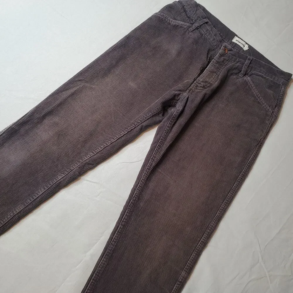 Taylor Stitch Men's Size 30X32 Straight Leg Corduroy Pant Taupe Gray